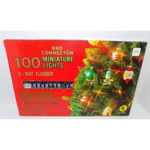 Vintage Freddy's 100 Blue Miniature Christmas Light Set NIB